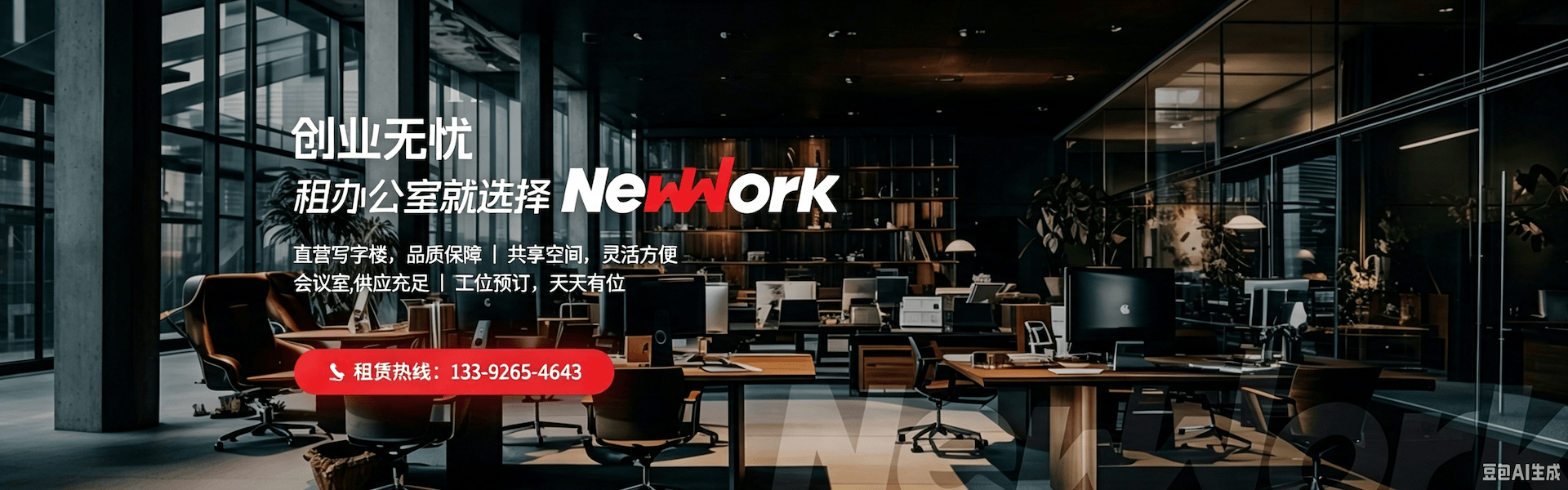 创业无忧，租办公室就选择Newwork
